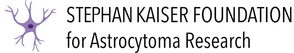 Logo der Stephan Kaiser Foundation mit stilisierter Nervenzelle und Text 'STEPHAN KAISER FOUNDATION for Astrocytoma Research'